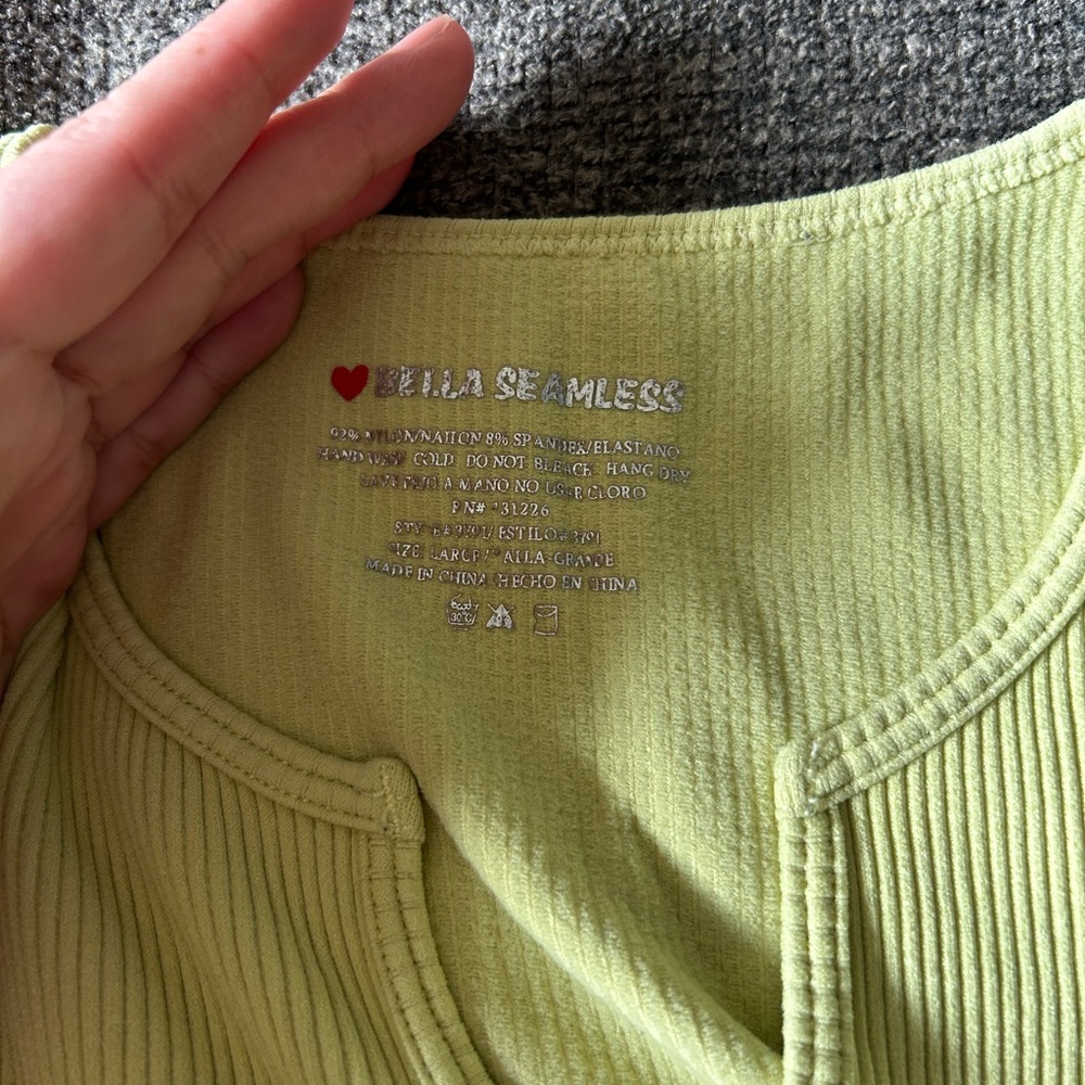 Stylish Yellow Ribbed Crop Top - Picture 2 of 3
